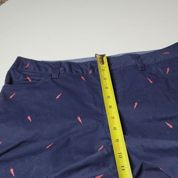 6 BASS CHILI PEPPERS TABASCO WOMEN'S red hot navy blue Mexico SHORTS MEDIUM - Picture 2 of 8